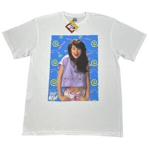 NWT Saved by the Bell Graphic T Shirt Kelly Kapowski White - XL